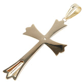 K18YG イエローゴールド クロス 十字架 モチーフ ペンダントトップ メンズ 【中古】